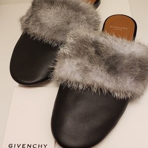 Givenchy fur slippers